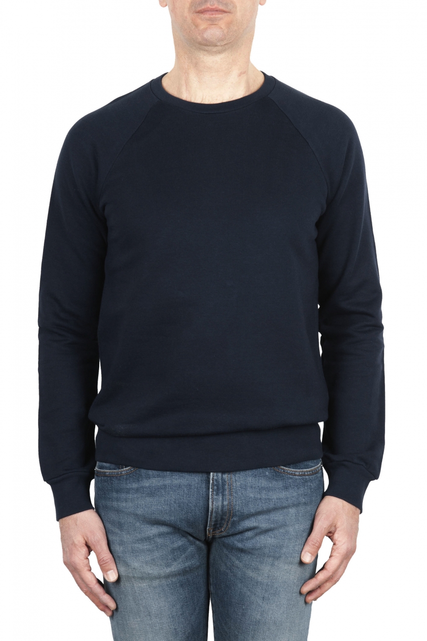 SBU 01774 Crewneck navy blue cotton sweatshirt 01