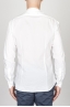 SBU - Strategic Business Unit - 古典的なマンダリンカラーの白い超軽量のコットンシャツ