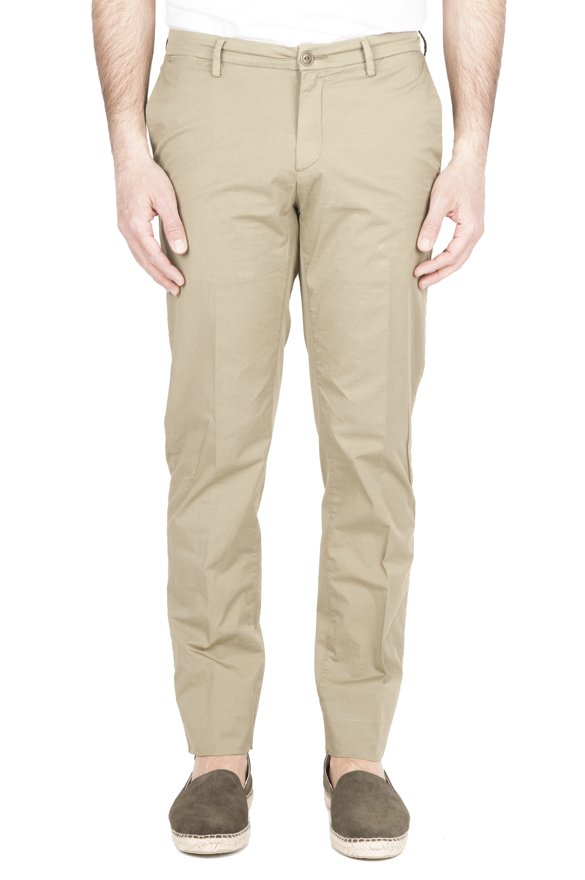 SBU 01778 Ultra-light chino pants in green stretch cotton 01
