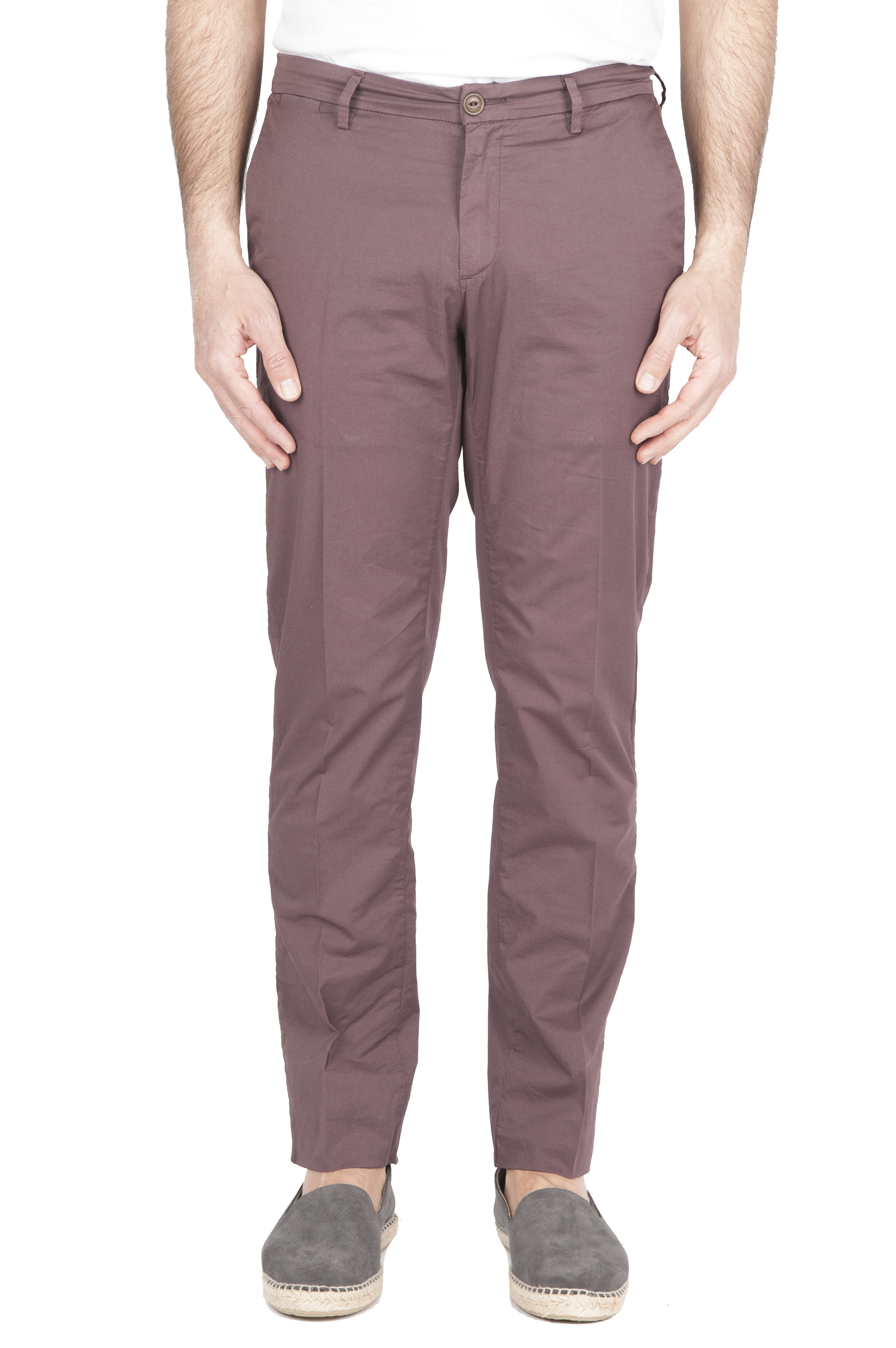 SBU 01779 Ultra-light chino pants in bordeaux stretch cotton 01