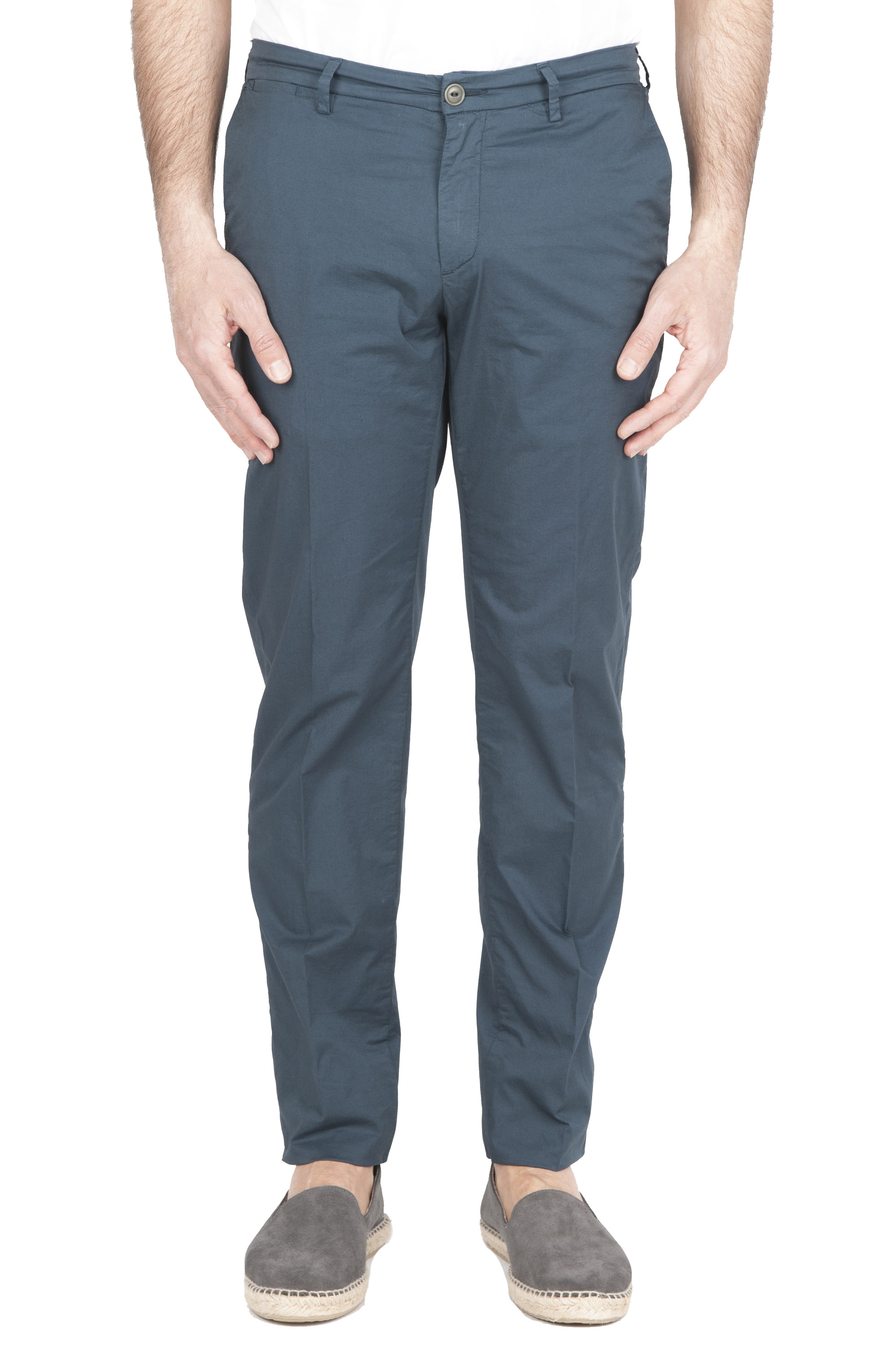SBU 01780 Pantalon chino ultra-léger en coton stretch bleu 01