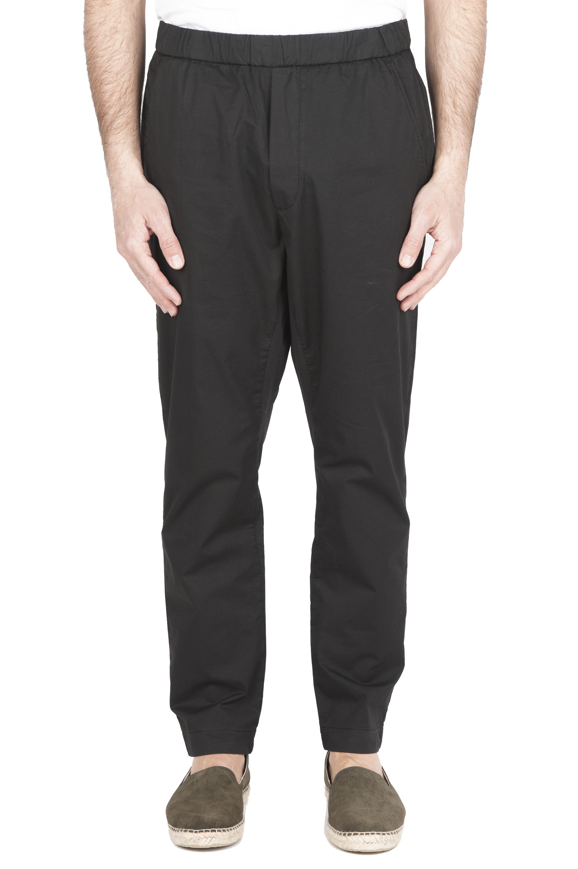 SBU 01785 Pantalon jolly ultra-léger en coton stretch noir 01
