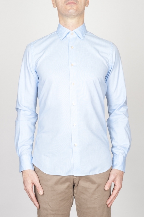 SBU - Strategic Business Unit - Classic Point Collar Light Blue Oxford Super Cotton Shirt