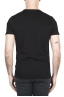 SBU 01799 T-shirt girocollo nera stampata a mano 04