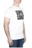 SBU 01800 T-shirt girocollo bianca stampata a mano 02