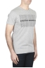 SBU 01801 Camiseta gris mélange de cuello redondo estampado a mano 02