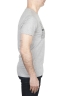 SBU 01801 Camiseta gris mélange de cuello redondo estampado a mano 03