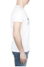SBU 01803 T-shirt blanc à col rond imprimé à la main 03