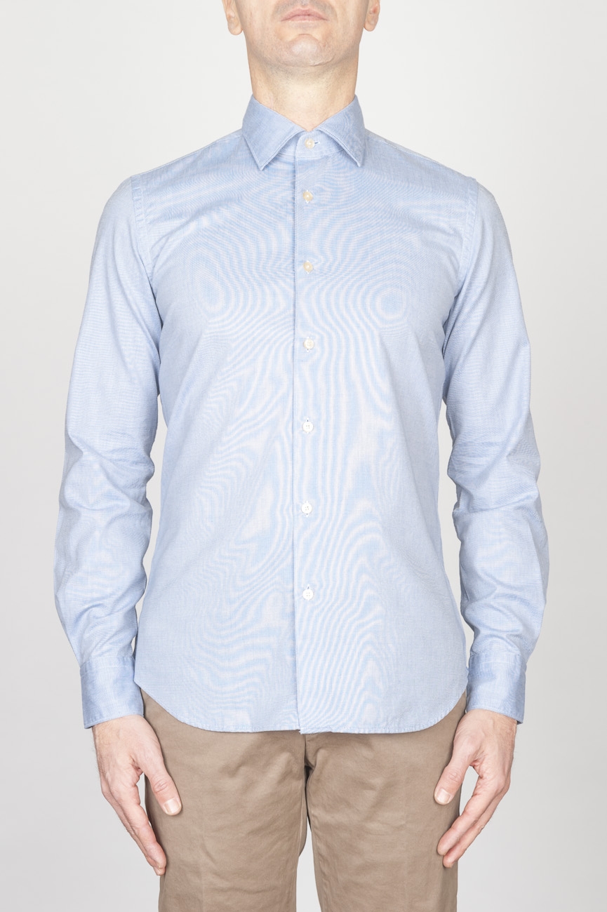 SBU - Strategic Business Unit - Classic Point Collar Blue Oxford Super Cotton Shirt