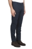 SBU 01533_19AW Pantaloni chino classici in cotone stretch blu 02
