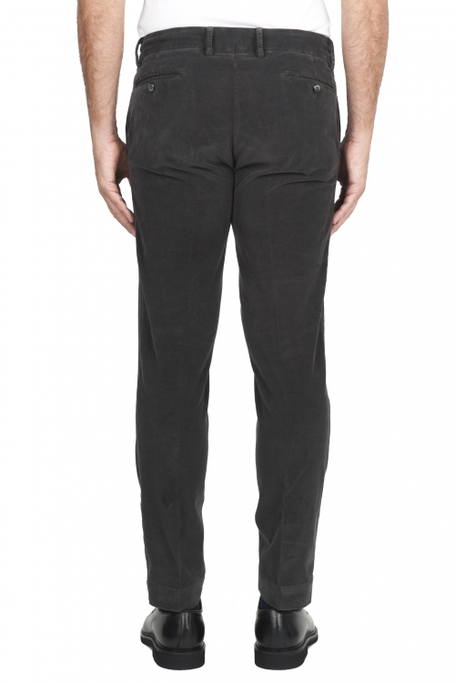 SBU 01545_19AW Classic chino pants in grey stretch cotton 01