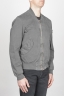 Classic Flight Jacket In Grey Stone Washed Cotton