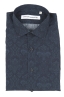 SBU 01820_19AW Floral printed pattern blue cotton shirt 06
