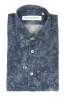 SBU 01823_19AW Floral patterned blue corduroy shirt 06