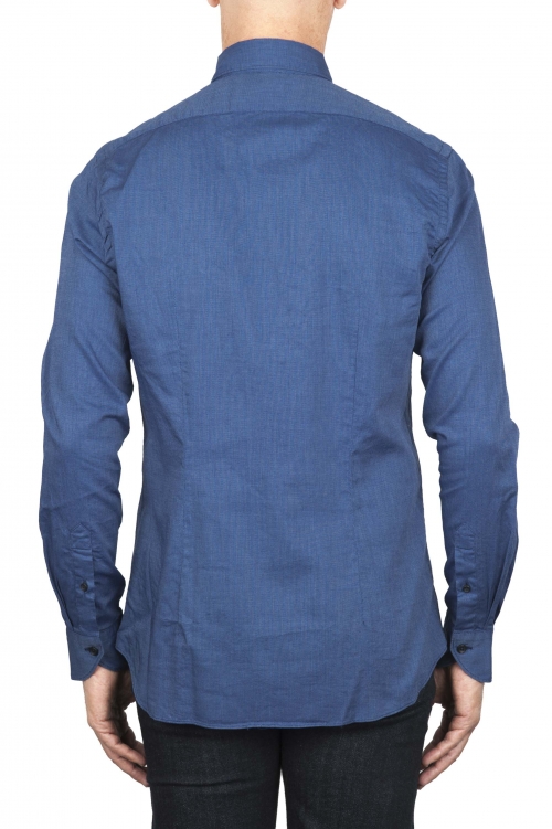 SBU 01828_19AW Camicia classica in cotone oxford blue 01