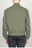 Classic Flight Jacket In Green Stone Washed Cotton