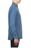 SBU 01832_19AW Camisa clásica de sarga de algodón azul 03