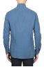 SBU 01832_19AW Camisa clásica de sarga de algodón azul 05