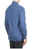 SBU 01308_19AW Plain soft cotton indigo flannel shirt 04