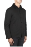 SBU 01847_19AW Padded black work jacket with ecological fur 02