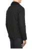SBU 01847_19AW Padded black work jacket with ecological fur 04