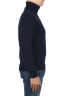 SBU 01855_19AW Blue roll-neck sweater in wool cashmere blend 03