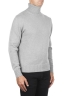 SBU 01856_19AW Grey roll-neck sweater in wool cashmere blend 02