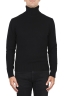 SBU 01857_19AW Jersey con cuello vuelto negro en mezcla de lana y cachemir 01