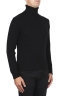 SBU 01857_19AW Black roll-neck sweater in wool cashmere blend 02