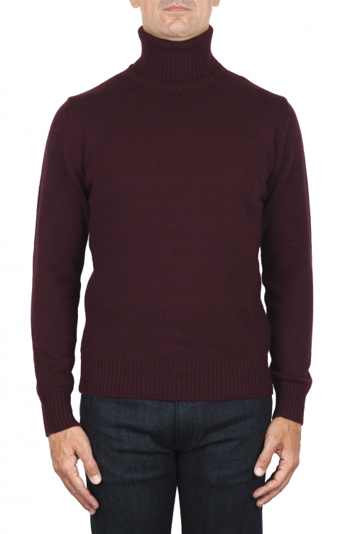 SBU 01858_19AW Red roll-neck sweater in wool cashmere blend 01