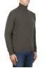 SBU 01859_19AW Green roll-neck sweater in wool cashmere blend 02