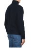 SBU 01860_19AW Pullover collo alto in pura lana a costa inglese blue 04