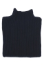 SBU 01860_19AW Pullover collo alto in pura lana a costa inglese blue 06