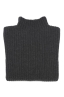 SBU 01861_19AW Pullover collo alto in pura lana a costa inglese grigio 06