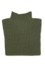 SBU 01862_19AW Pullover collo alto in pura lana a costa inglese verde 06