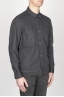 SBU - Strategic Business Unit - Stone Washed Black Work Jacket In Mixed Cotton And Linen