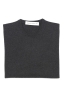 SBU 01871_19AW Anthracite pure cashmere crew neck sweater 06