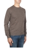 SBU 01872_19AW Brown pure cashmere crew neck sweater 02