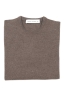 SBU 01872_19AW Brown pure cashmere crew neck sweater 06