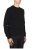 SBU 01873_19AW Black pure cashmere crew neck sweater 02