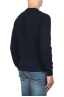 SBU 01874_19AW Jersey azul con cuello redondo en lana merino extra fino 04