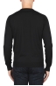 SBU 01875_19AW Jersey negro con cuello redondo en lana merino extra fino 05