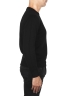 SBU 01878_19AW Jersey negro con cuello redondo en lana merino extra fino 03