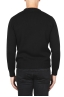 SBU 01878_19AW Jersey negro con cuello redondo en lana merino extra fino 05