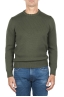 SBU 01879_19AW Green crew neck sweater in merino wool extra fine 01