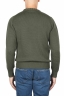 SBU 01879_19AW Green crew neck sweater in merino wool extra fine 05
