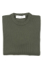 SBU 01879_19AW Jersey verde con cuello redondo en lana merino extra fino 06