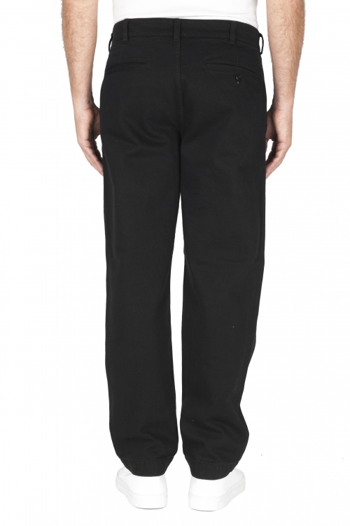 SBU 01881_19AW Pantalones confort de algodón negro 01