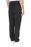 SBU 01888_19AW Pantalones de lana fresca con cintura con cordón negro 04