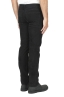 SBU 01459_19AW Black overdyed pre-washed stretch ribbed corduroy cotton jeans 04